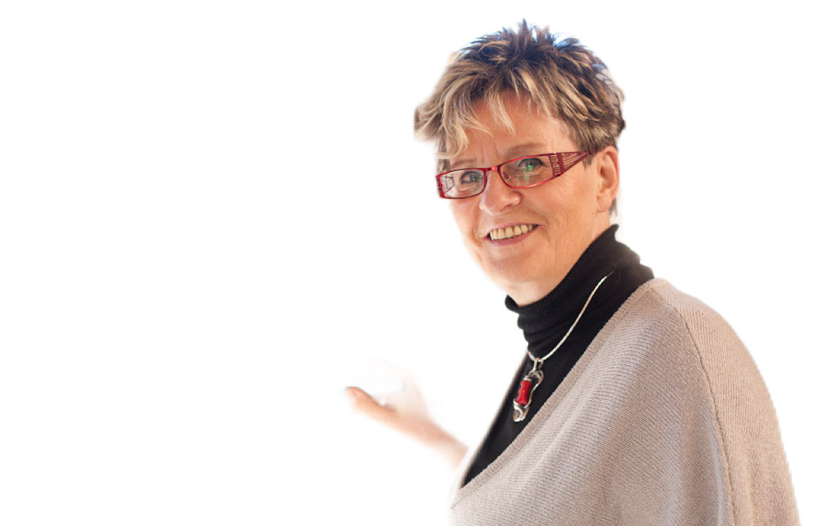 Dr. Frauke Althoff zeigt auf Seiten&uuml;berschrift